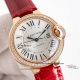 Perfect replica of Cartier Blue Balloon Rose Gold Diamond Bezel Red Leather Strap Watch (7)_th.jpg